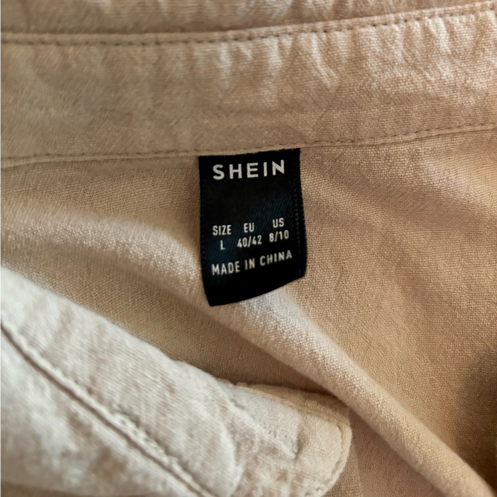 Beige Button Up - Picture 3 of 4